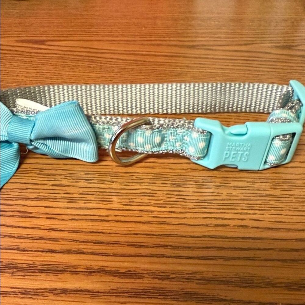 Martha Stewart Pets Teal Dog Collar